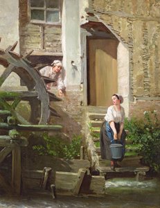 The Miller and his Sweetheart by Prudent Louis Leray
